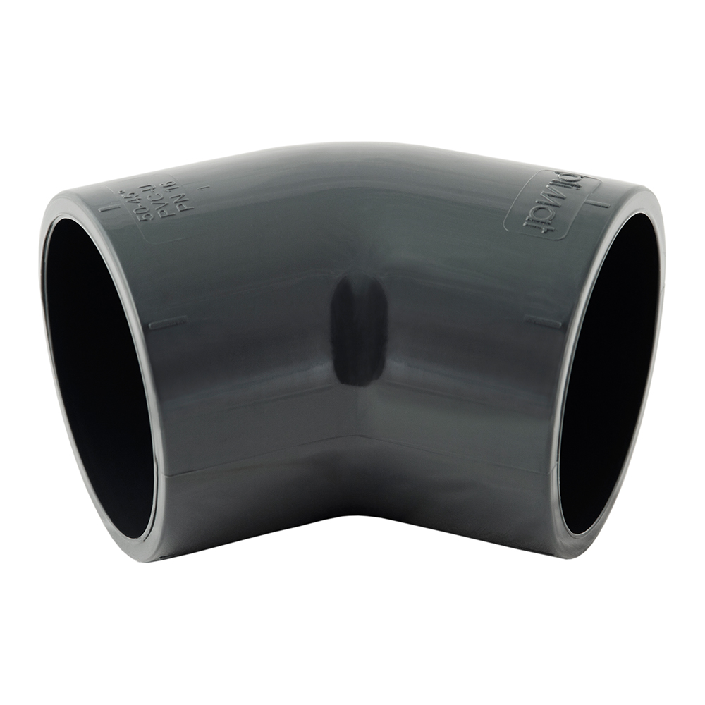 COUDE PVC 45 DEGRES 50 OU 63